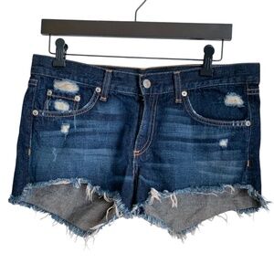 rag & bone Women's Denim Shorts Size 27 Jean Shorts Cut-Off Dark Wash